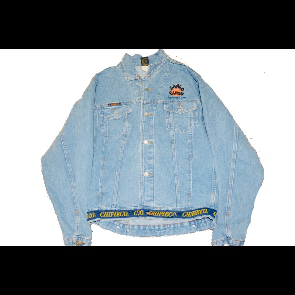 Graphic Denim Jacket With Two Inside Pockets